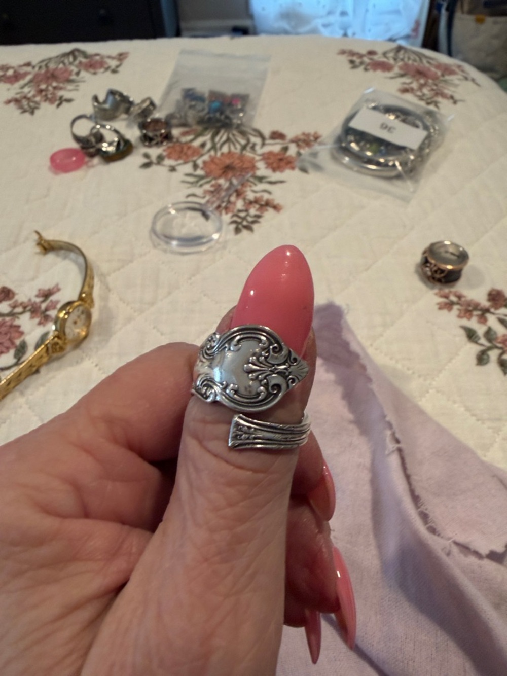 Vintage-Style Silver Spoon Ring -